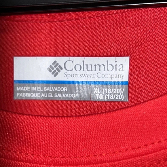 red xl (18/20) Columbia PFG American Flag fish long sleeve shirt - Picture 3 of 3